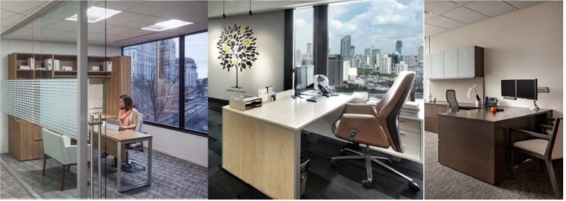 working area with view